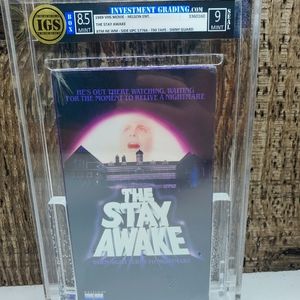 The Stay Awake VHS Nelson Horror 1989  Watermarks Sealed IGS 8.5 9 Double MINT